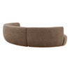 Rialta 3 Piece Curved Slub Weave Fabric Sectional Sofa by Modway / EEI-7811