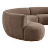 Rialta 3 Piece Curved Slub Weave Fabric Sectional Sofa by Modway / EEI-7811
