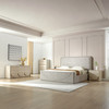 Yasmine - Modern Faux Travertine Nightstand / VGVC-N2611-TRAV