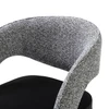 Delvin - Modern Black Velvet + Black & White Woven Fabric Dining Chair / VGVC-B2511-BLKWHT