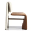 Balzan - Modern Beige Fabric + Brown Vegan Leather Dining Chair (Set of 2) / VGVC-B2608-BGE