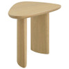 Arjona Contemporary Triangular End Table with Oak Veneer Honey Oak / CS-701667