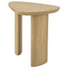 Arjona Contemporary Triangular End Table with Oak Veneer Honey Oak / CS-701667
