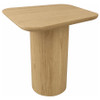 Lester Contemporary Square Wood End Table with Oak Veneer Honey Oak / CS-704937