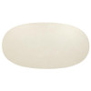 Lucaire Oval Cultured Marble Top Coffee Table Honed Cream and Sandstone / CS-706748