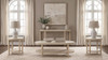Lucaire Round Cultured Marble Top End Table Honed Cream and Sandstone / CS-706747
