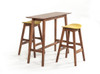 Steed Modern Yellow & Walnut Bar Stool (Set of 2) / VGMAMI-575-GLD