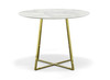 Swain Modern Faux Marble & Gold Round Dining Table / VGFHFDT8004