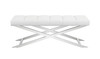 Xane - Contemporary White Vegan Leather Bench / VGGAGA-8648BE-WHT-BENCH