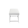 Xane - Contemporary White Vegan Leather Bench / VGGAGA-8648BE-WHT-BENCH