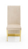 Keisha - Modern Beige Velvet and Gold Dining Chair Set of 2 / VGZA-Y629-BG-DC