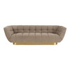 Granby - Glam Taupe Fabric and Gold Fabric Sofa / VGODZW-946-1-Light-Brown