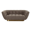 Granby - Glam Taupe Fabric and Gold Loveseat / VGODZW-946-LVST-1-Light-Brown