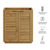 Tavira 30 Inch Shutter-Style Bathroom Vanity Cabinet by Modway / EEI-7730