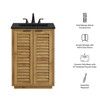 Tavira 24 Inch Shutter-Style Bathroom Vanity by Modway / EEI-7812