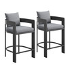 Tahoe Outdoor Patio Patio Aluminum Counter Stools Set of 2 by Modway / EEI-8108