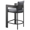 Tahoe Outdoor Patio Patio Aluminum Counter Stools Set of 2 by Modway / EEI-8108