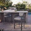 Tahoe Outdoor Patio Patio Aluminum Counter Stools Set of 2 by Modway / EEI-8108