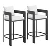 Tahoe Outdoor Patio Patio Aluminum Bar Chairs Set of 2 by Modway / EEI-8109