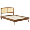 Sierra Cane and Wood Queen Platform Bed With Splayed Legs by Modway / MOD-6376