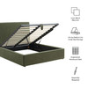 Pemberly Linen Blend Slipcovered King Size Storage Bed by Modway / MOD-7407