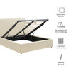 Pemberly Striped Fabric Slipcovered King Size Storage Bed by Modway / MOD-7411