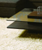 Emulsion Modern Black Oak Glass Coffee Table / VGHBHK22A-BLK