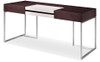 Modrest Ezra Modern Brown Oak and Grey Office Desk w/ Side Cabinet / VGWCS501