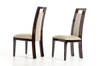 Douglas - Modern Ebony and Taupe Dining Chair (Set of 2) / VGCSCH-13009