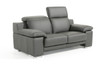 Lamod Italia Evergreen Modern Black Italian Leather Sofa Set / VGNTEVERGREEN-BLK