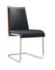 Morgan - Modern Black & Walnut Dining Chair (Set of 2) / VGEWF3175BA-BLK