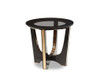 A&X Talin Modern Black Crocodile & Rosegold End Table / VGUNCK813-60