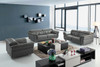 Divani Casa Perry Modern Grey Leather Sofa Set / VGBNS-9199-GRY