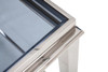 Modrest Agar Modern Glass & Stainless Steel End Table / VGHB235B