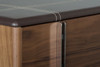 Nova Domus Ria Contemporary Brown Eco-Leather & Walnut Nightstand / VGVCN-A001