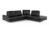 Lamod Italia Voyager - Modern Black Leather Right Facing Sectional Sofa / VGNTVOYAGER-BLK