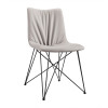 Naomi - Modern Grey Leatherette Dining Chair (Set of 2) / VGEWF3205AA-GRY