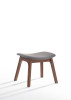 Modrest Whitney Modern Grey & Walnut Accent Chair & Ottoman / VGMAMI-558-GRY