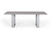Modrest Murphy - Modern Grey Aged Oak & Black Metal Dining Table / VGEDLU322014