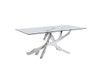 Modrest Legend Modern Glass & Stainless Steel Dining Table / VGVCT8111-STL