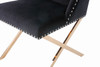 Modrest Alexia Modern Black & Rosegold Dining Chair / VGVCB8356-BLK