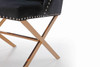 Modrest Alexia Modern Black & Rosegold Dining Chair / VGVCB8356-BLK