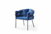 Modrest Debra Modern Blue Fabric Dining Chair / VGVCB202-BLU