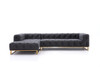 Divani Casa Willa - Modern Grey Fabric Left Facing Sectional Sofa / VG2T-Y-0687B-GRY