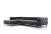Divani Casa Willa - Modern Grey Fabric Left Facing Sectional Sofa / VG2T-Y-0687B-GRY
