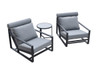 Renava Boardwalk Outdoor Grey Lounge Chair Set / VGGES0278-GRY