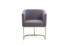 Modrest Yukon Modern Grey Fabric & Antique Brass Dining Chair / VGVCB8362-GRYBRS