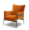Divani Casa Joseph Modern Orange Fabric Accent Chair / VGKKKF.A002-ORG