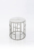 Modrest Silvan Modern Marble & Stainless Steel End Table / VGHB228B-MBL