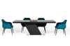 Modrest Wilson Modern Teal Velvet & Black Dining Chair / VGHR3404-TEAL